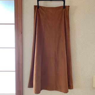 ザラ(ZARA)のスエード フレアスカート(ロングスカート)