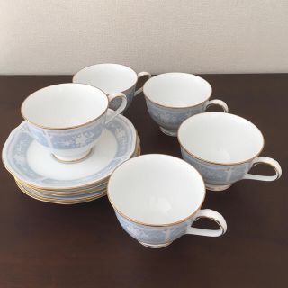 ノリタケ(Noritake)のノリタケ　レースウッド　カップ&ソーサー5セット(食器)