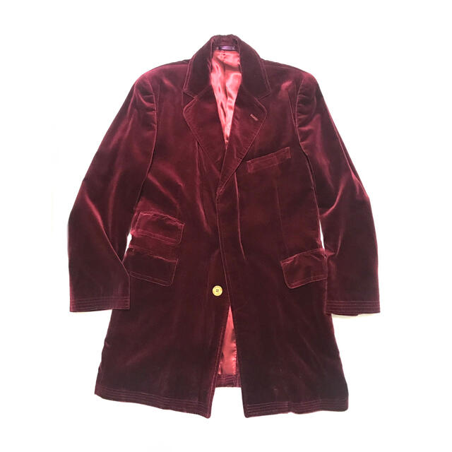 Paul Smith(ポールスミス)のPAUL SMITH Red Velvet Chester-Coat メンズのジャケット/アウター(チェスターコート)の商品写真