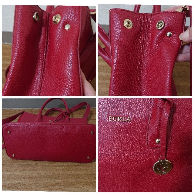 Furla ショルダーバッグ ハンドバッグ ワインレッドの通販 by Luca's shop|フルラならラクマ - FURLA Linda 2way 特価高評価