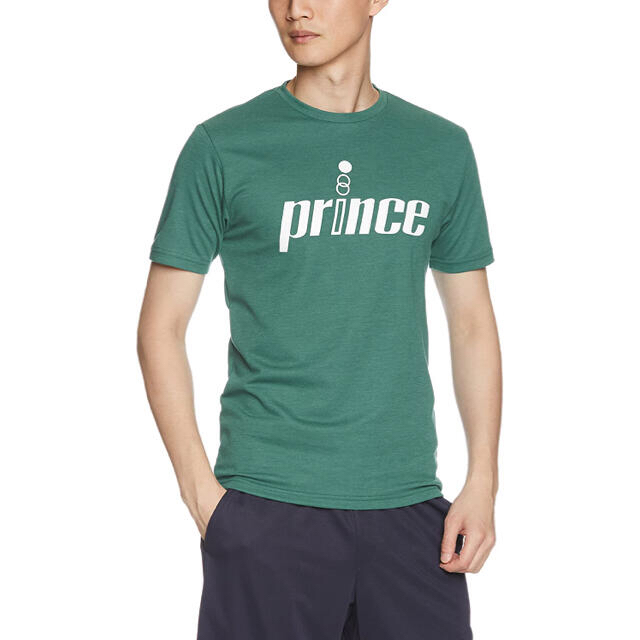 Prince(プリンス)のPrince プリンス テニスウェア 半袖Tシャツ グリーン ユニセックスM新品 スポーツ/アウトドアのテニス(ウェア)の商品写真