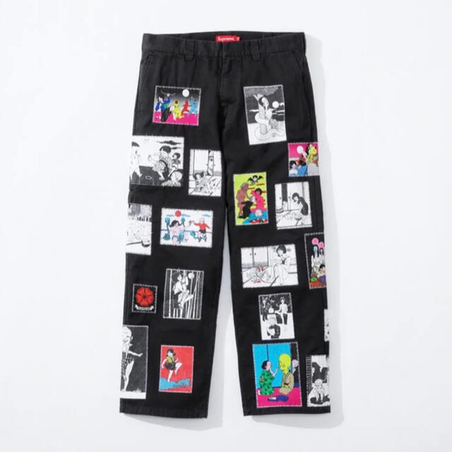 Supreme(シュプリーム)のToshio Saeki / Supreme Work Pant 黒32 メンズのパンツ(ワークパンツ/カーゴパンツ)の商品写真