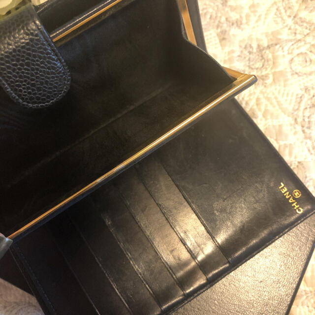 CHANEL(シャネル)の♪シャネル♪黒キャビアスキン長財布 レディースのファッション小物(財布)の商品写真