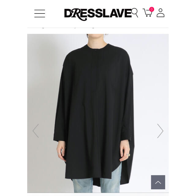 DRESSLAVE(ドレスレイブ)の★DRESSLAVE ドレスレイブ　ヘンリーネック　シャツ　ブラウス　 レディースのトップス(シャツ/ブラウス(長袖/七分))の商品写真