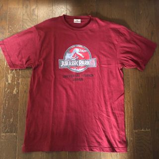 ユニバーサルスタジオジャパン(USJ)のT シャツ　ジュラシックパーク　エンジ色(Tシャツ/カットソー(半袖/袖なし))