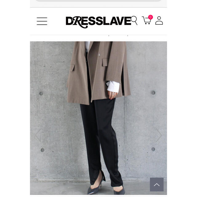 DRESSLAVE(ドレスレイブ)の★DRESSLAVE ドレスレイブ　サテンテーパードスリット パンツ　未使用 レディースのパンツ(カジュアルパンツ)の商品写真