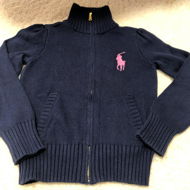 Ralph Lauren(ラルフローレン)のラルフローレン　ニットカーディガン　１２０センチ キッズ/ベビー/マタニティのキッズ服女の子用(90cm~)(カーディガン)の商品写真