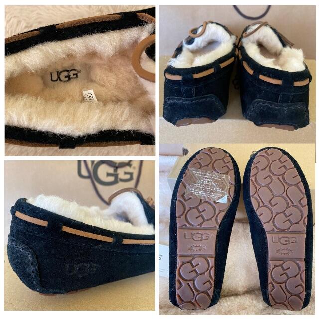 UGG(アグ)の新品☆ UGG ダコタ ローファー モカシン リボン ブラック 黒 22cm   レディースの靴/シューズ(スリッポン/モカシン)の商品写真