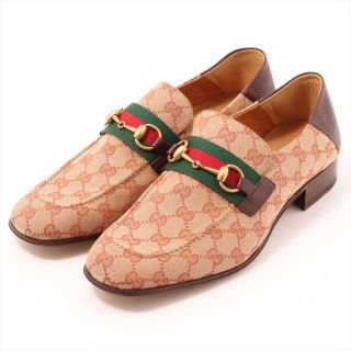 グッチ(Gucci)のグッチ GG キャンバス 10 ベージュ メンズ ローファー(その他)