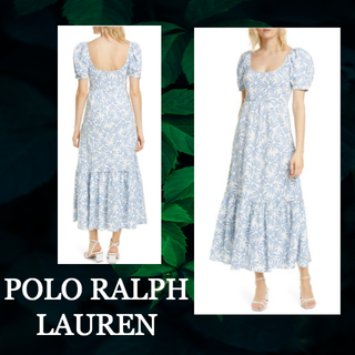 ポロラルフローレン(POLO RALPH LAUREN)の★SALE☆【POLO RALPH LAUREN】カイリネンミディドレスワンピ(ロングワンピース/マキシワンピース)