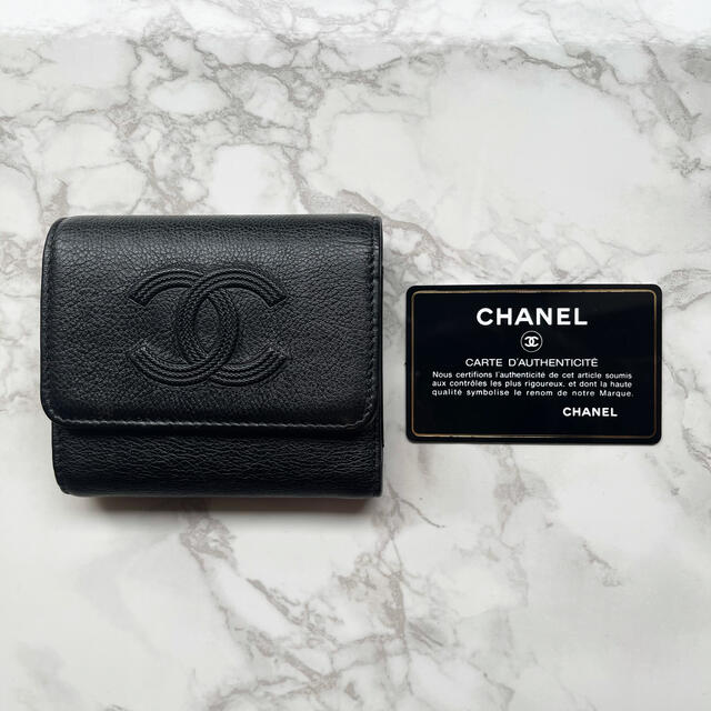 【最終値下げ】  CHANEL 三つ折り財布　新品未使用