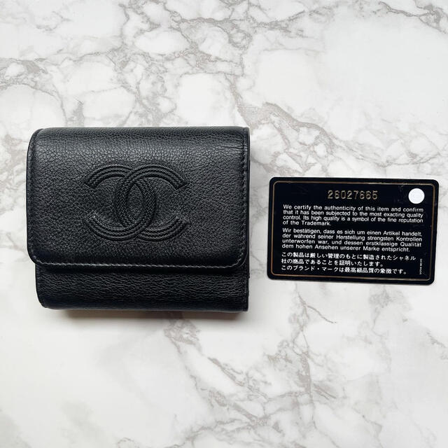 CHANEL(シャネル)の【最終値下げ】  CHANEL 三つ折り財布　新品未使用 レディースのファッション小物(財布)の商品写真