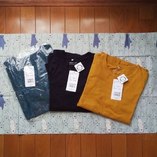 ハニーズ(HONEYS)のTシャツ クルーネック 長袖 オーガニックコットン100% レディース M(Tシャツ(長袖/七分))