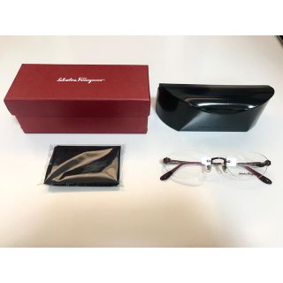 サルヴァトーレフェラガモ(Salvatore Ferragamo)のフェラガモ 希少ツーポイントメガネ　新品未使用品(サングラス/メガネ)