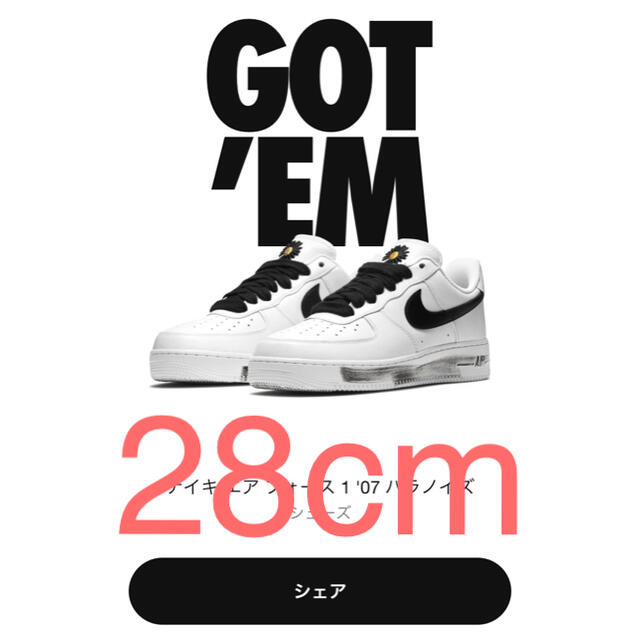 NIKE air force 1 paranoise g-dragon 28.0