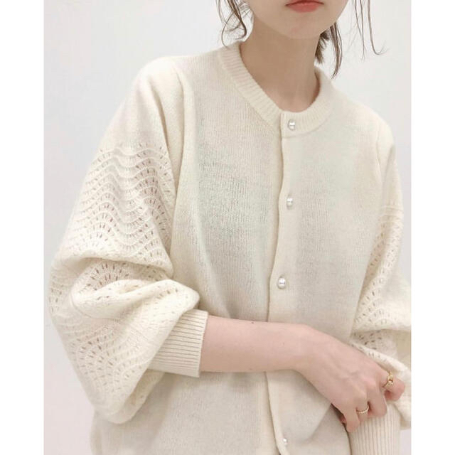 SLOBE IENA - ウールカシミヤ柄編みカーディガンの通販 by bon appétit