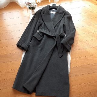 マックスマーラ(Max Mara)の*美品*　マックスマーラ　ベルテッド　コート　カシミヤ　白タグ　マニュエラ　(ガウンコート)