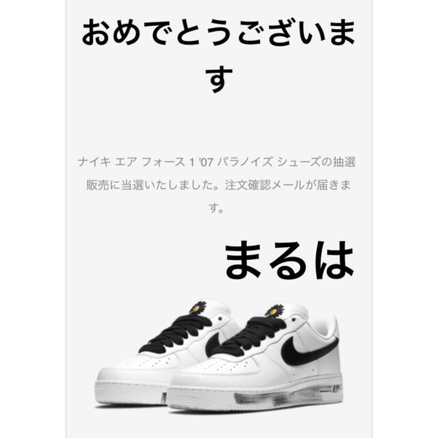 スニーカーNIKE×G-DRAGON エアフォース1 パラノイズ【26cm】