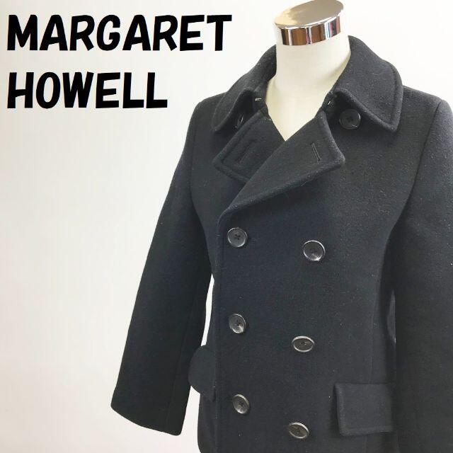 MARGARET HOWELL - 【人気】マーガレット・ハウエル Pコート ブラック サイズⅡ レディース