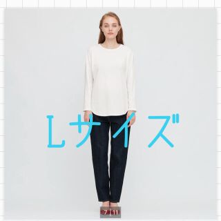 ユニクロ(UNIQLO)のユニクロ　コットンロングシャツテールt(カットソー(長袖/七分))