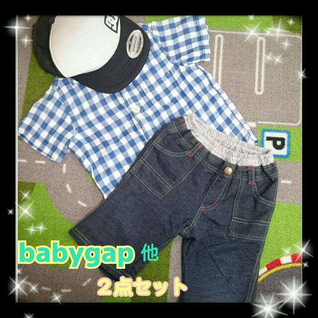 babyGAP(ベビーギャップ)のbabygap他 上下95cm２点セット キッズ/ベビー/マタニティのキッズ服男の子用(90cm~)(ブラウス)の商品写真