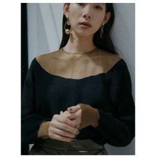 アメリヴィンテージ(Ameri VINTAGE)のアメリヴィンテージ　GLITTER SHEER DOCKING KNIT(ニット/セーター)