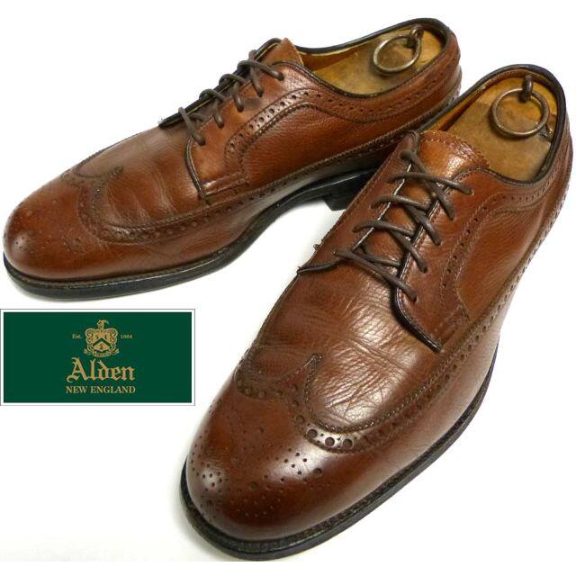 旧ロゴオールデン ALDEN #639ロングウイングチップシューズ  27.5