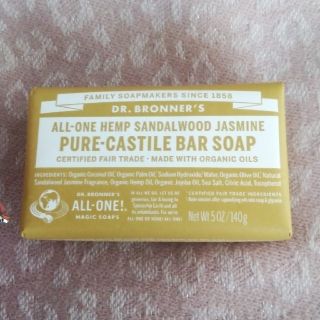 ドクターブロナー(Dr.Bronner)のドクターブロナー　マジックソープ バー 　サンダルウッド＆ジャスミン(ボディソープ/石鹸)