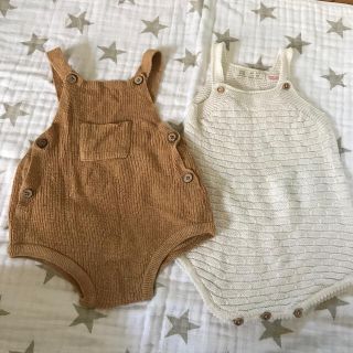 ザラ(ZARA)のzara ベビー  ニット　ロンパース (ロンパース)