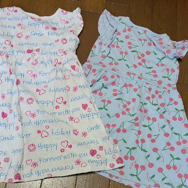 ワンピース　二枚セット キッズ/ベビー/マタニティのキッズ服女の子用(90cm~)(ワンピース)の商品写真