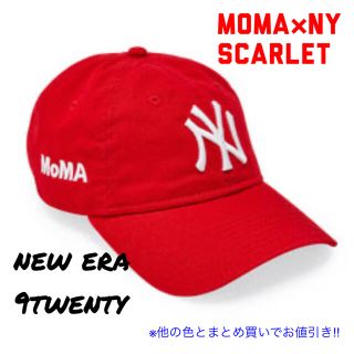 モマ(MOMA)の【新品未使用】moma new era NY yankees cap red 赤(キャップ)