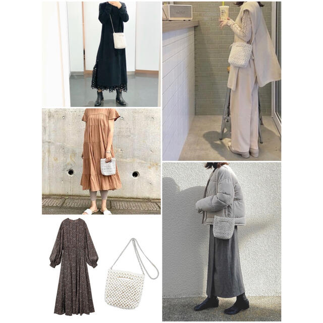 ZARA - ZARA パールチェーンショルダー ホワイト レディース ZARA - ZARA パールチェーンショルダー ホワイト レディース
