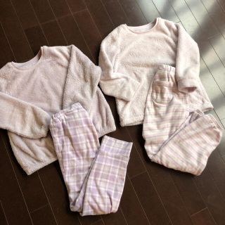 ユニクロ(UNIQLO)のユニクロ　フリース　パジャマ　120 ラベンダー(パジャマ)