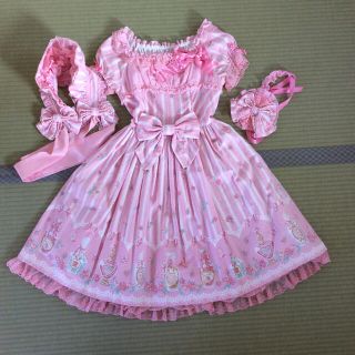 Angelic Pretty ローズトワレ ワンピース ボンネット キャノティ