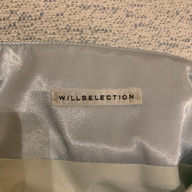 WILLSELECTION(ウィルセレクション)のWILLSELECTION ウィルセレクション ツイード生地 スカート ブルー レディースのスカート(ひざ丈スカート)の商品写真