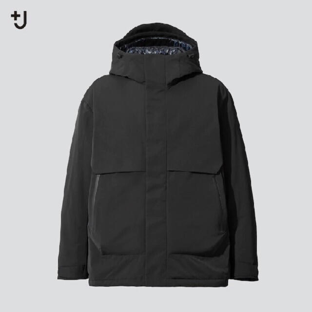ハイブリッドダウンオーバーサイズパーカ Black M +J ジル・サンダー