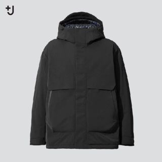 ジルサンダー(Jil Sander)のハイブリッドダウンオーバーサイズパーカ Black M +J ジル・サンダー (ダウンジャケット)