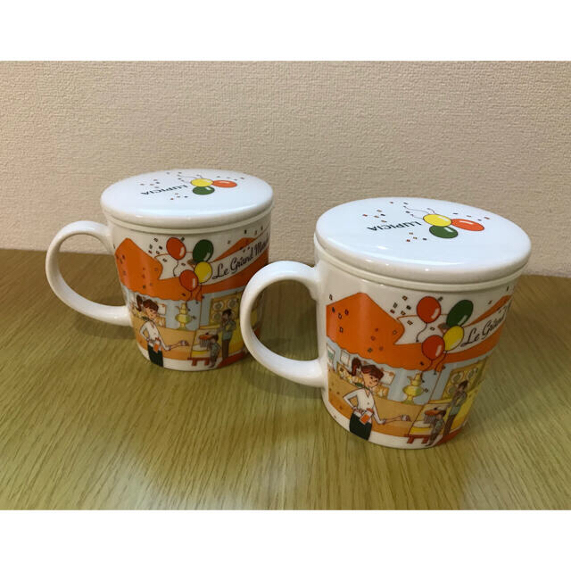 LUPICIA(ルピシア)の【美品】茶こし付きマグカップ LUPICIAルピシア 限定デザイン インテリア/住まい/日用品のキッチン/食器(グラス/カップ)の商品写真