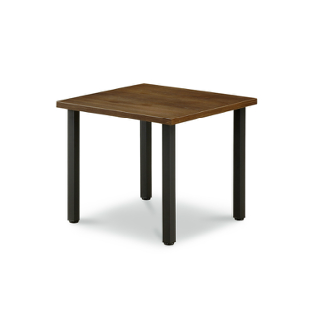 ★送料無料★ニレ天然木のシンプルなダイニングテーブル　80cm　ブラウン色
