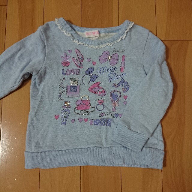 mezzo piano(メゾピアノ)のメゾピアノ トレーナー 110㎝ キッズ/ベビー/マタニティのキッズ服女の子用(90cm~)(Tシャツ/カットソー)の商品写真