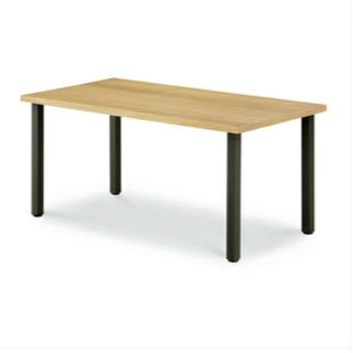 ★新品★ニレ天然木突板のダイニングテーブル　150cm　ナチュラル色(ダイニングテーブル)