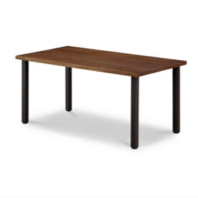 ★送料無料★ニレ天然木のシンプルなダイニングテーブル　150cm　ブラウン色
