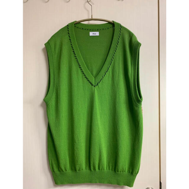 ALLEGE - ALLEGE 19ss Hand stitch knit vest グリーンの通販 by ...