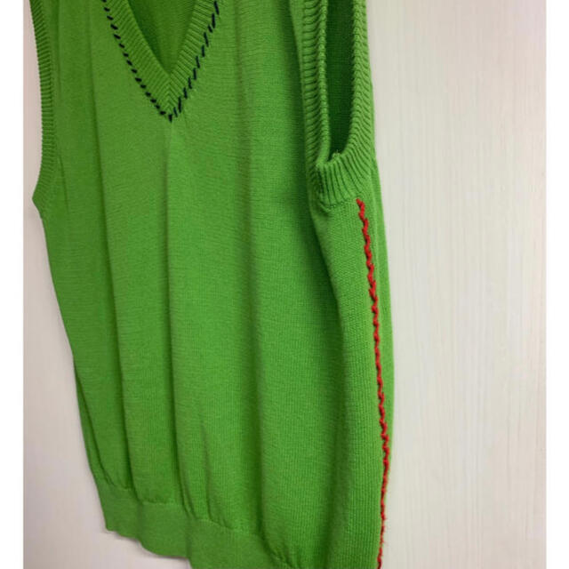 ALLEGE(アレッジ)のALLEGE 19ss Hand stitch knit vest グリーン メンズのトップス(ベスト)の商品写真