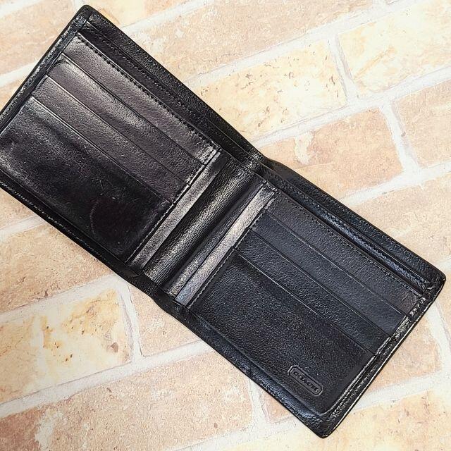 COACH(コーチ)のコーチ COACH ☆ レザー 折財布 ブラック メンズのファッション小物(折り財布)の商品写真