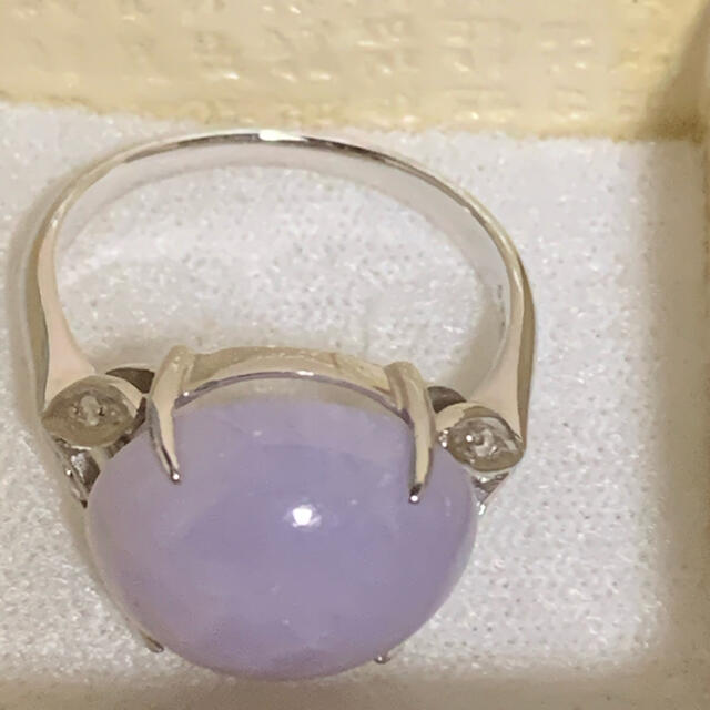 美品❤️ K10 ラベンダー　翡翠　ダイヤモンドリング レディースのアクセサリー(リング(指輪))の商品写真