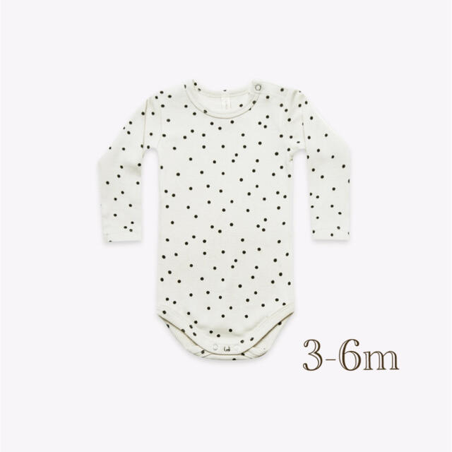 こども ビームス(コドモビームス)の【新品】QUINCY MAE★Ribbed Longsleeve Onesie キッズ/ベビー/マタニティのベビー服(~85cm)(ロンパース)の商品写真