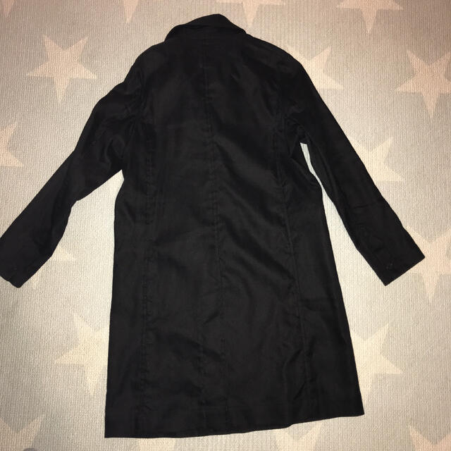MUJI (無印良品)(ムジルシリョウヒン)のフレンチリネン混　チェスターコート　黒 レディースのジャケット/アウター(チェスターコート)の商品写真