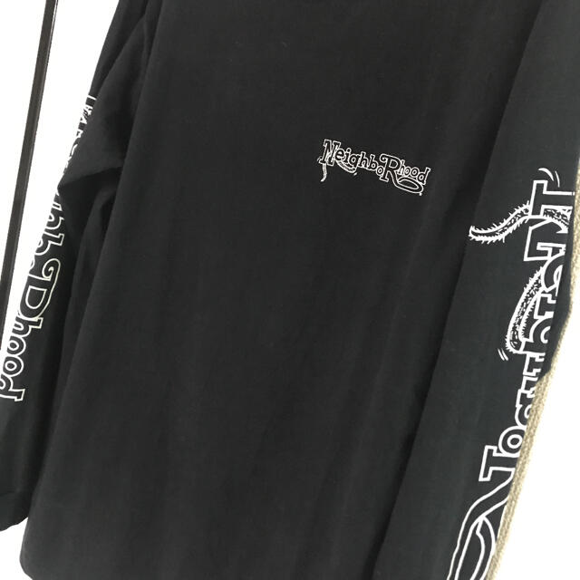NEIGHBORHOOD(ネイバーフッド)のネイバーフッド 袖ロゴ ロンT 黒 M メンズのトップス(Tシャツ/カットソー(七分/長袖))の商品写真