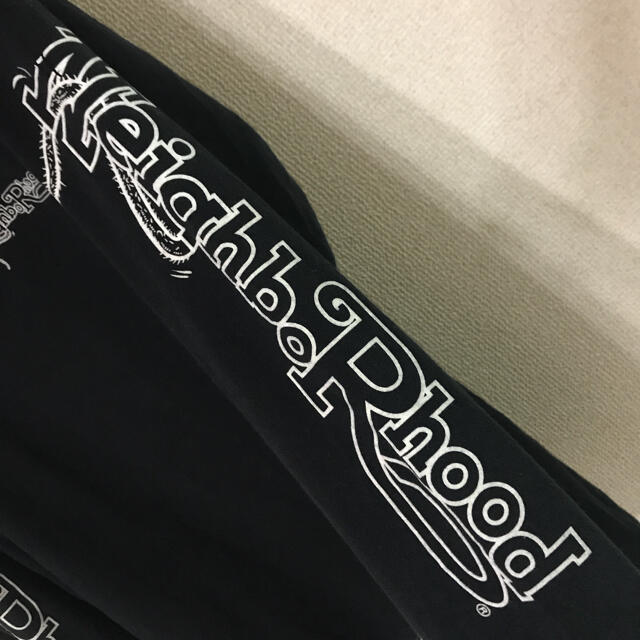 NEIGHBORHOOD(ネイバーフッド)のネイバーフッド 袖ロゴ ロンT 黒 M メンズのトップス(Tシャツ/カットソー(七分/長袖))の商品写真